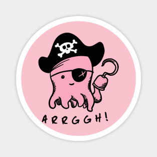 Cute Pirate Octopus Magnet